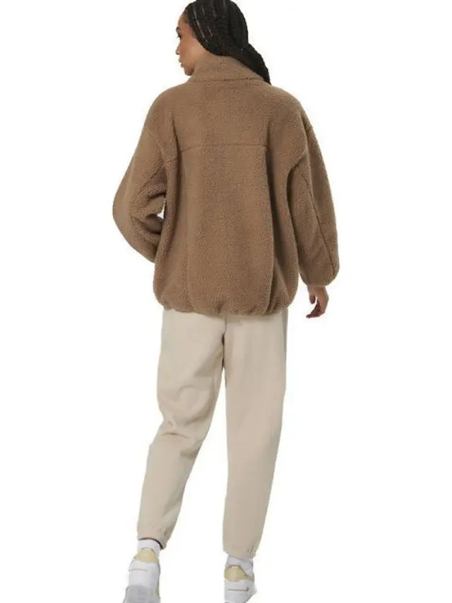 Body ActionΓυναικεία Ζακέτα Φούτερ Sand Brown - XS 2