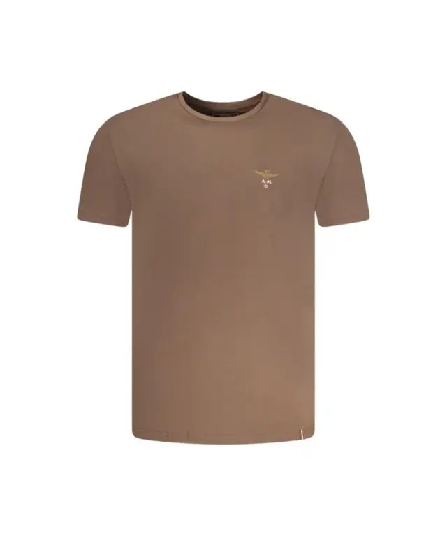 Aeronautica Militare - Ανδρική Κοντομάνικη Μπλούζα T-Shirt SCOTI001J508-56002 Καφέ 3