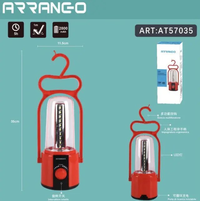 ARRANGO LED Φαναράκι Χειρός AT57035 2
