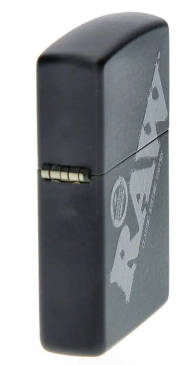 ZIPPO Raw Αναπτήρας - Black with Black Logo 2
