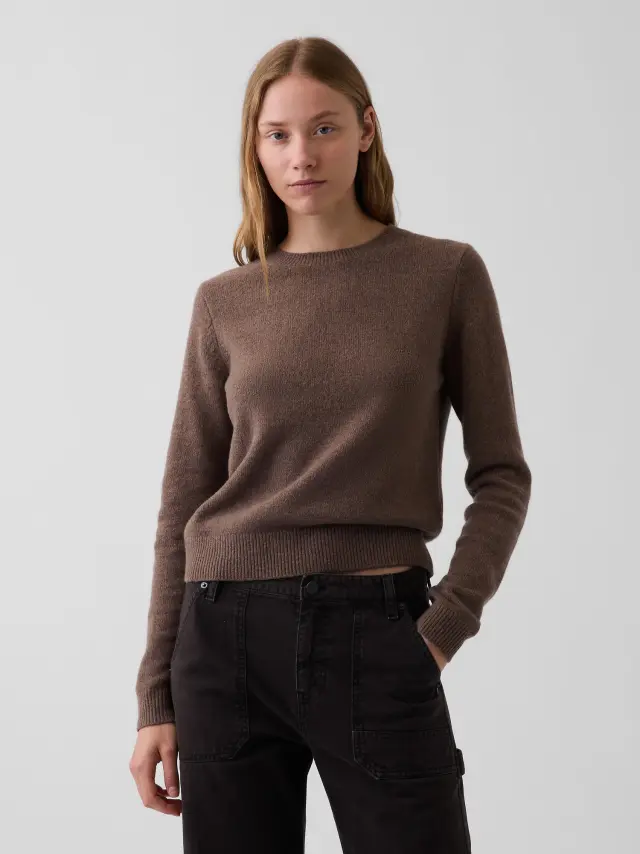 Γυναικείο Πουλόβερ CashSoft Cool brown heather