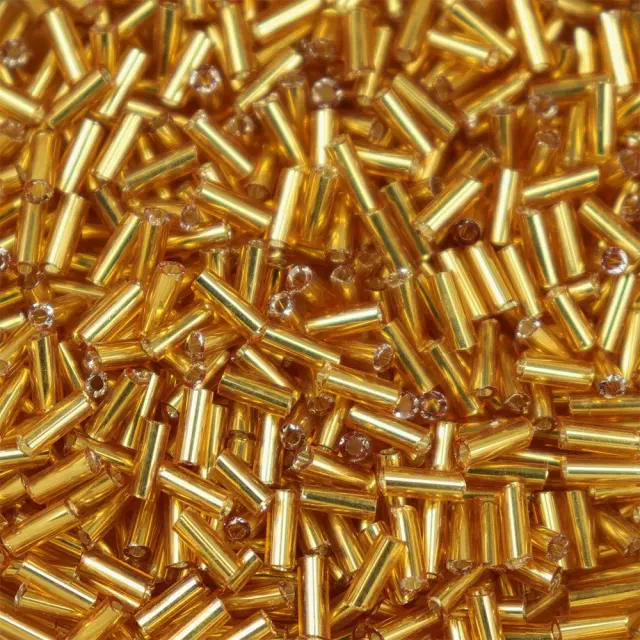 Χάντρα Glass Bugles Silver Lined Burly Wood 5mm - 25gr