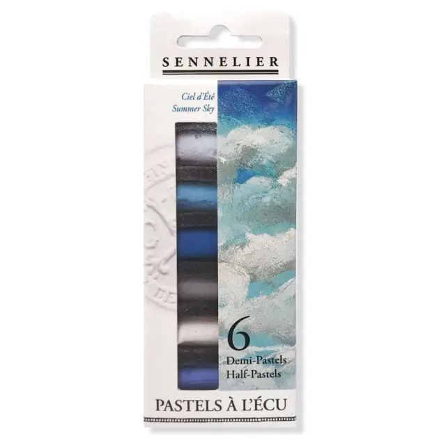Sennelier Ξηρά Παστέλ Μισά, Σετ 6τεμ Summer Sky Set
