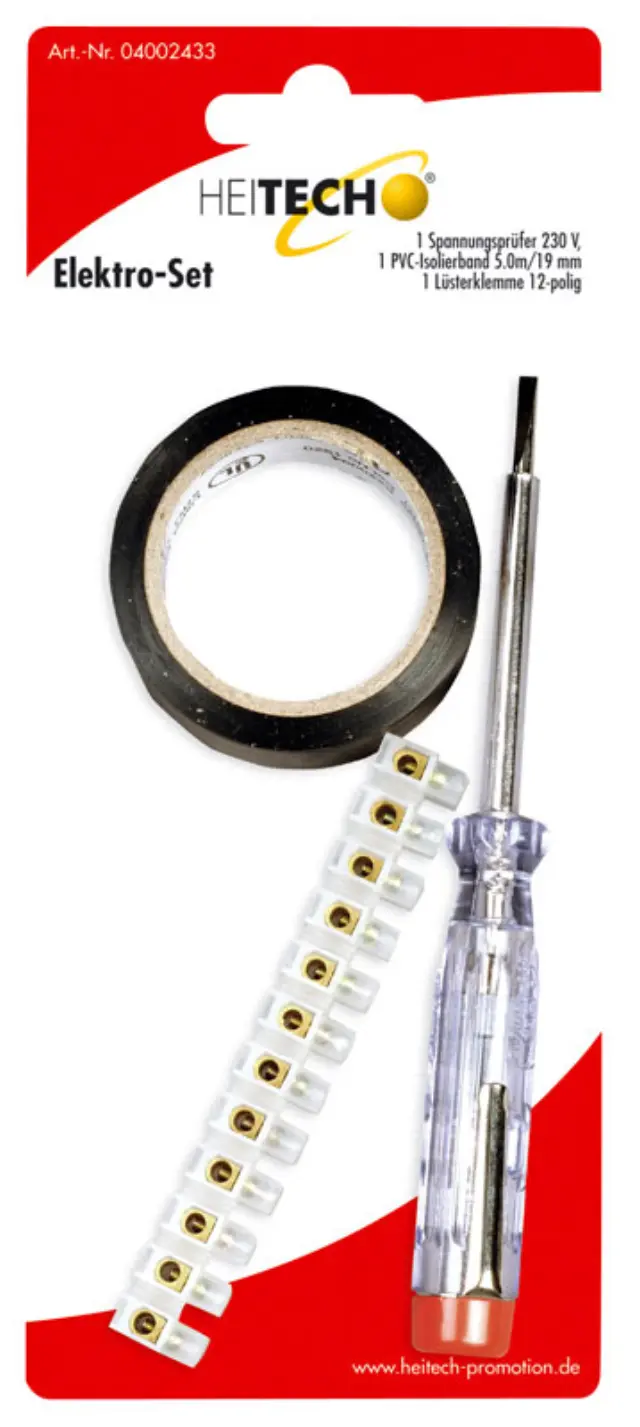 Heitech 04002433 Ηλεκτρολογικο Σετ (δοκιμ.κατσαβιδι+μον.ταινια+κλεμα)