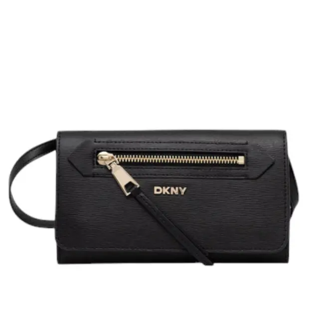 Γυναικεία Δερμάτινη Τσάντα Χιαστί DKNY Bryant R52E3K47-BGD Μαύρη Μαύρο - One Size