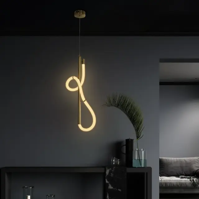 LED Κρεμαστό Φωτιστικό Οροφής GLOW 24Watt CCT με On/Off Χρυσό Πλατίνα και Λευκό Νήμα KLV-101-0159