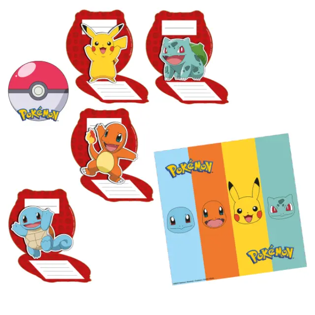 Προσκλήσεις με Φακέλους Pokemon 2024 / 8 τεμ