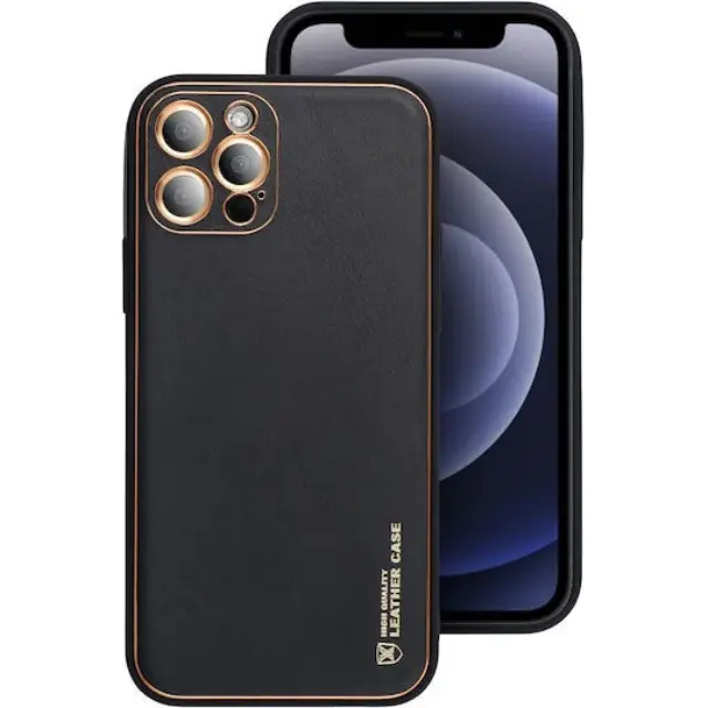 Θήκη Back Cover Δερμάτινο Μαύρο (iPhone 15)