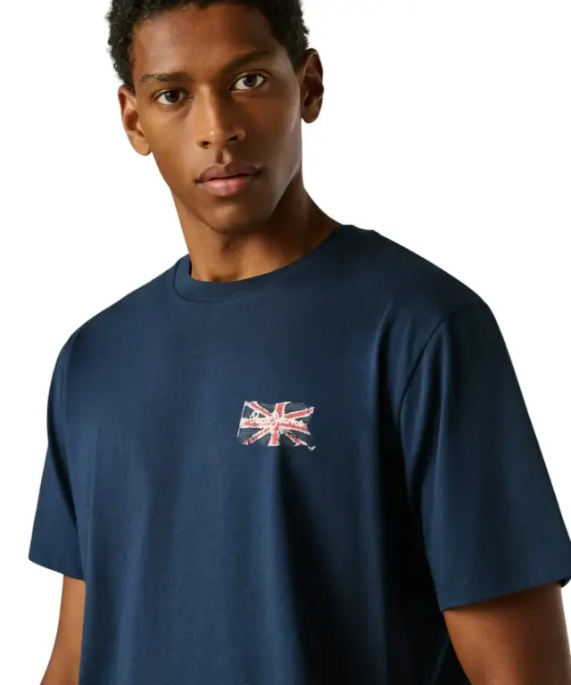 Pepe Jeans - Ανδρικό T-shirt Small Flag PM5010311-594 Μπλε Ναυτικό 3