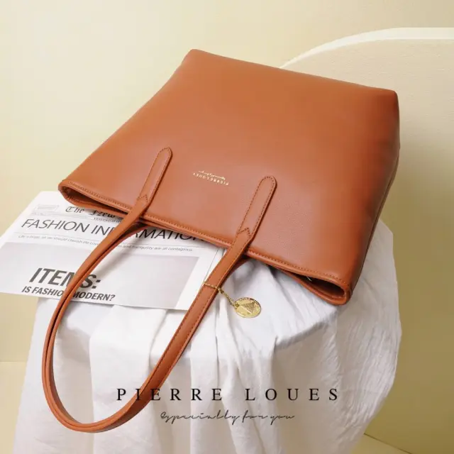 Γυναικεία Τσάντα Ώμου Shopper Pierre Loues 914-62 καφέ - One Size 3