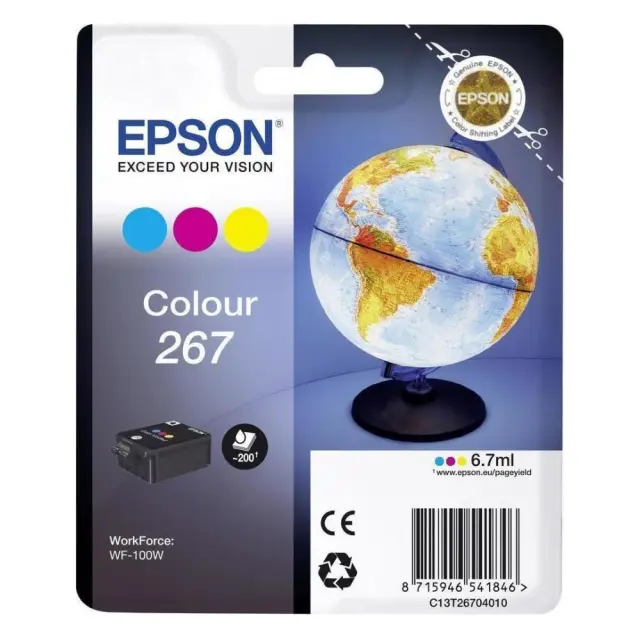 Epson 267 Γνήσιο Μελάνι Εκτυπωτή InkJet Πολλαπλό (Color) (C13T26704010)