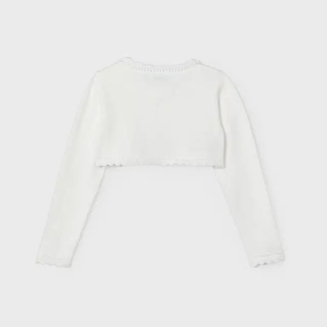Mini 2 έως 10 ετών Ζακέτα μεταλλιζέ κλωστή Better Cotton ecofriends εκρού 3