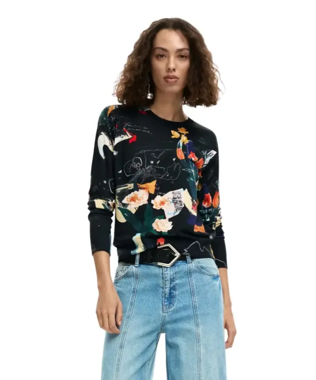Desigual - Γυναικείο Πουλόβερ Nantes 26SWJF35-2000 Μαύρο 2