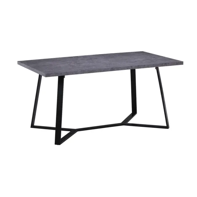 Τραπέζι HANSON Μέταλλο/Μελαμίνη Μαύρο/Γκρι 160x90x75cm