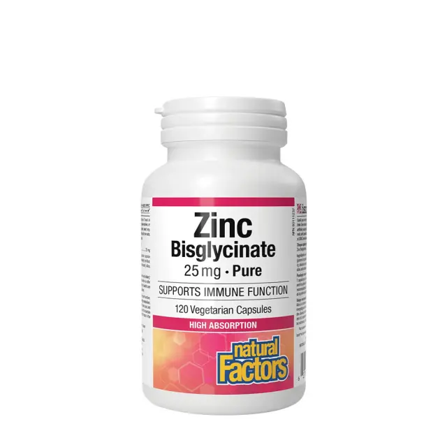 Natural Factors Zinc Bisglycinate 25 mg