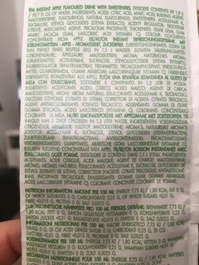 BOLERO- Μήλο χυμός σε σκόνη για 1,5L (σακουλάκι 9γρ) 2