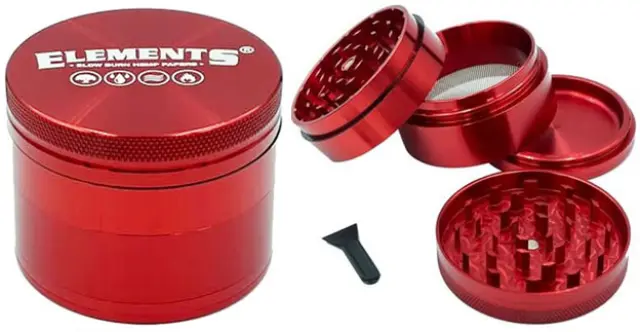 Elements Grinder Τρίφτης Κόκκινο Large 61mm Aluminium - 4 Parts