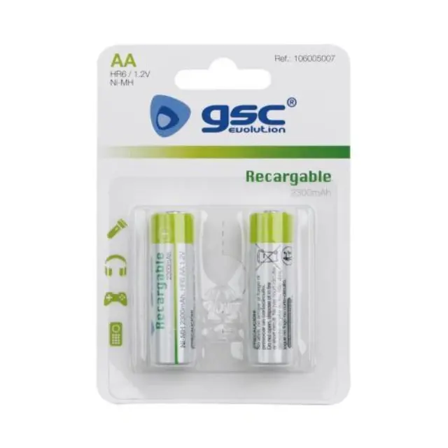 Μπαταρία Επαναφορτιζόμενη GSC Ni-MH AA 2300mAh HR06 1.2V (2 τεμ.) N68182