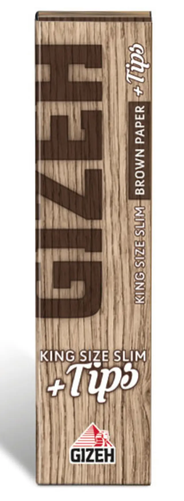 GIZEH Χαρτάκια Brown - Ακατέργαστο - King Size με Τζιβάνες 34φ.