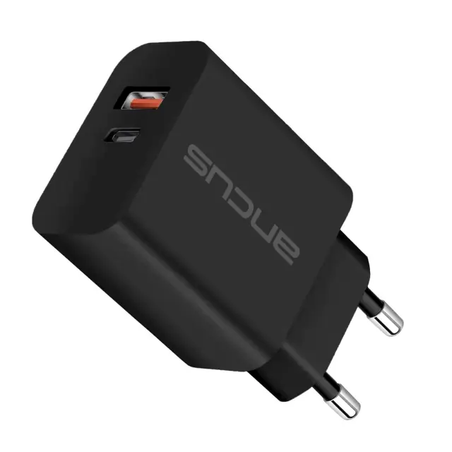 Φορτιστής Ταξιδίου Switching Ancus Supreme Series C70D Dual Fast Charge με USB/USB-C Έξοδο QC3.0 PD 30W Μαύρο 2