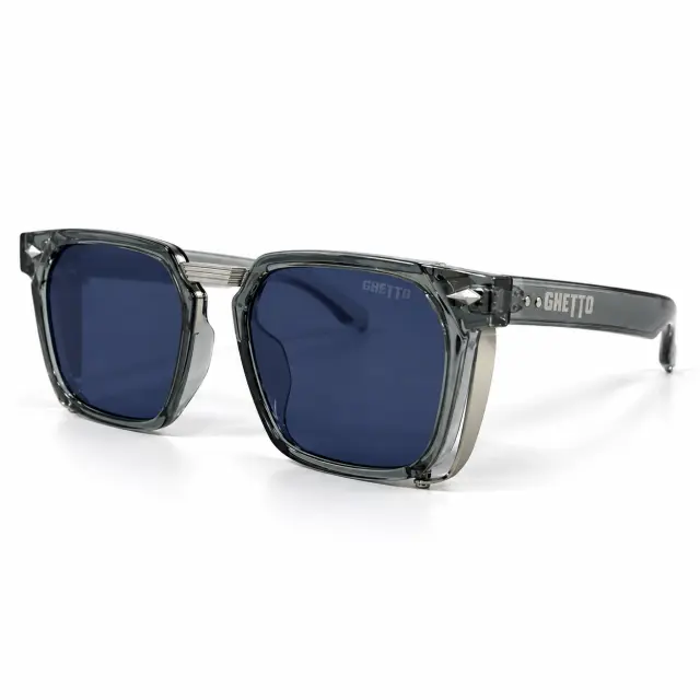Ghetto Sunglasses – Smoky Transparent / Dark Blue - Unisex 2