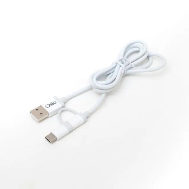Καλώδιο USB Σε Micro USB & USB Type-C Με Αντάπτορα 1m OSIO OTU-495W 2