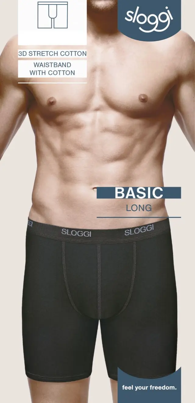 Sloggi Men Μποξεράκι Basic Long Μαύρο - 2XL