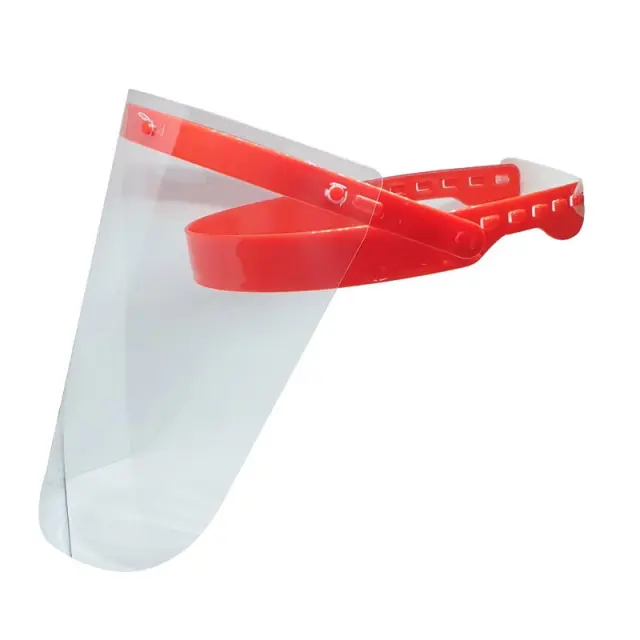 Be Safe Face Shield Red - (μάσκα προσωπίδα με διαφανή ζελατίνα)