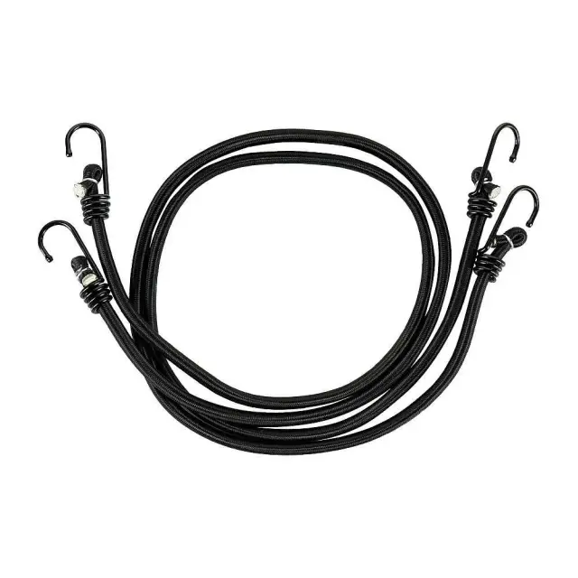 M-Tac Elastic Cord With Hooks (2 pcs)-M-Tac Ελαστικός Ιμάντας με Γάντζους - 01-Black-Μαύρο