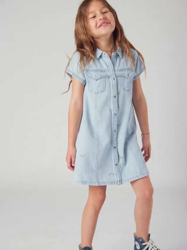Παιδικό Τζιν Φόρεμα Denim Rainbow ΜΠΛΕ 2