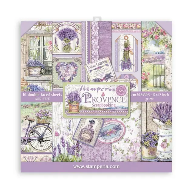 Χαρτιά scrapbooking Stamperia 10τεμ, 30.5x30.5cm, Provence