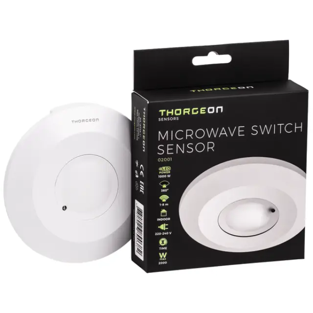 Microwave Switch Sensor 8m max2000W IP20 white