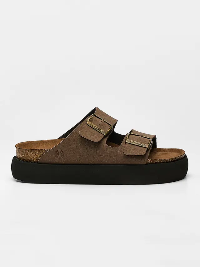 Genuins Πέδιλα Γυναικείο PETA vegan Καφέ GEN/HAWAII PLATFORM G106547 MOCCA 3