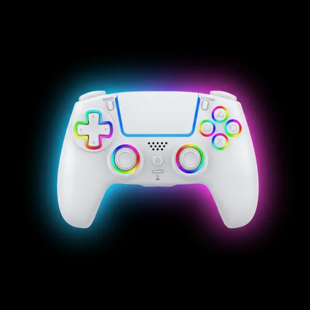 Deep Explorer - Wireless RGB Pro controller - PS5 (White) - PlayStation 5