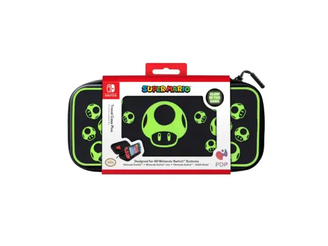 PDP - Slim Deluxe Travel Case for Nintendo Switch 1Up Glow (500-224-1UP) 3