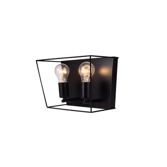 AcaLight Offer NETTO ΦΩΤΙΣΤΙΚΟ ΕΠΙΤΟΙΧΗ ΜΑΥΡΟ ΜΑΤ ΜΕΤΑΛΛΙΚΟ ΣΥΜΒΑΤΙΚΟ 2ΧΕ27 IP20 300Χ155mm