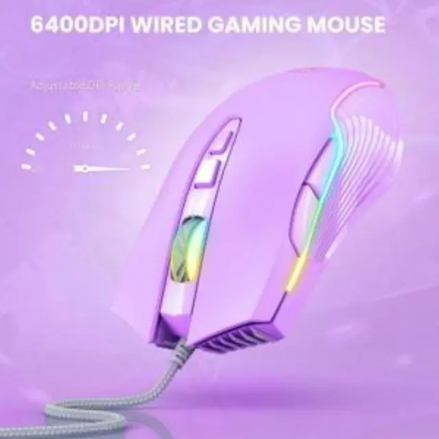 Ενσύρματο Ποντίκι Gaming Onikuma CW905 RGB Μωβ N70815 2
