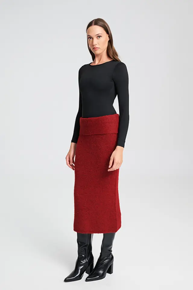 Πλεκτή Μάξι Φούστα CARAMEL KNITTED SKIRT - XS 3
