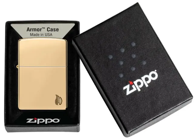 ZIPPO Αναπτήρας - Armor® High Polish Brass Flame (46397) 3