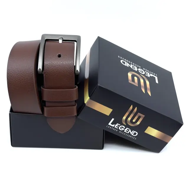 Καφέ Δερμάτινη Ζώνη Full Grain 4 cm 3