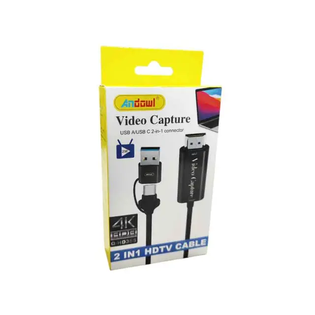 Andowl HDTV Καλώδιο USB A/USB C 2 σε 1 Q-HD355 - Video Capture 075903