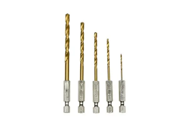 Drill set 5 pieces titaan 1,5/2,5/3,2/4,0/4,8 mm
