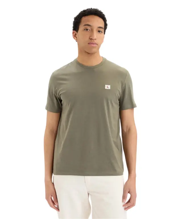 Calvin Klein - Ανδρικό T-shirt Cotton Badge Regular Fit LV04RC272G-LDY Λάδι - XL