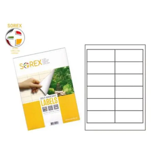 Ετικέτες Αυτοκ. Sorex 011305 97x42,3mm λευκές nylon 50φ. 600ετ.