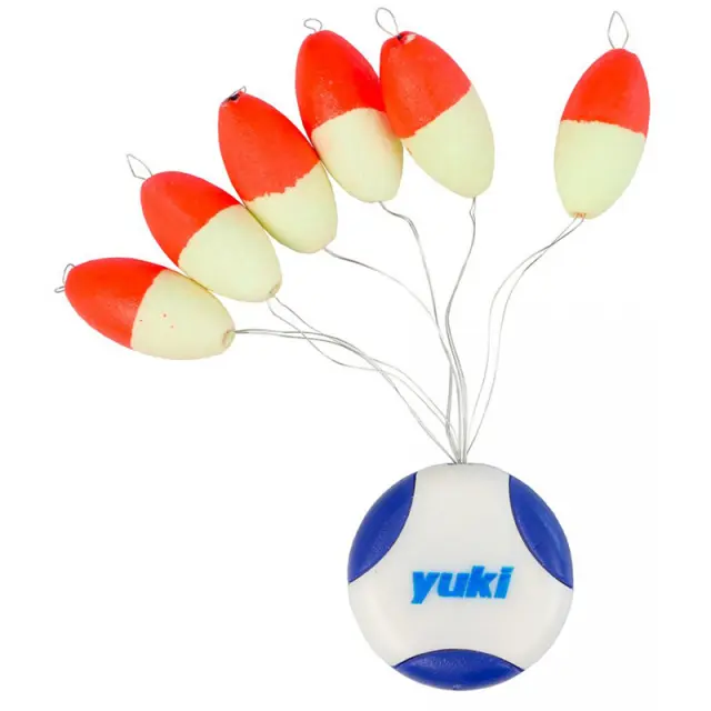 Φλοτεράκια Yuki Oval Floating Beads With Stopper PFY 04 Red Glow