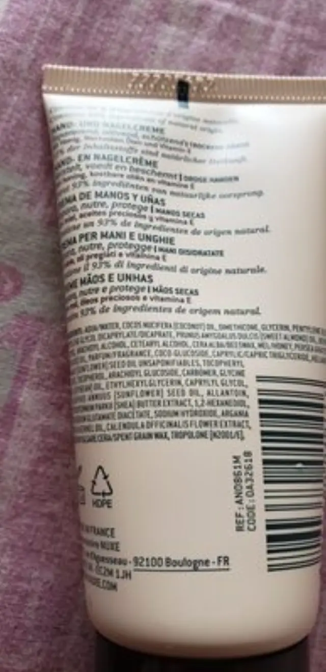 Nuxe Reve De Miel Hand and Nail Cream Ενυδατική Κρέμα Χεριών και Νυχιών, 50ml 2