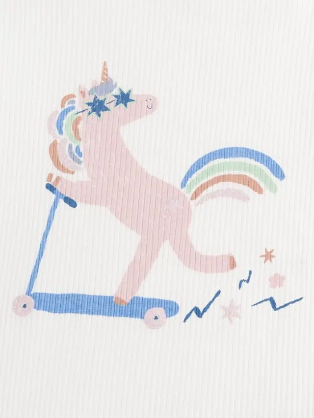 Παιδική Μπλούζα για Κορίτσια Rolling Unicorn ΡΟΖ 2