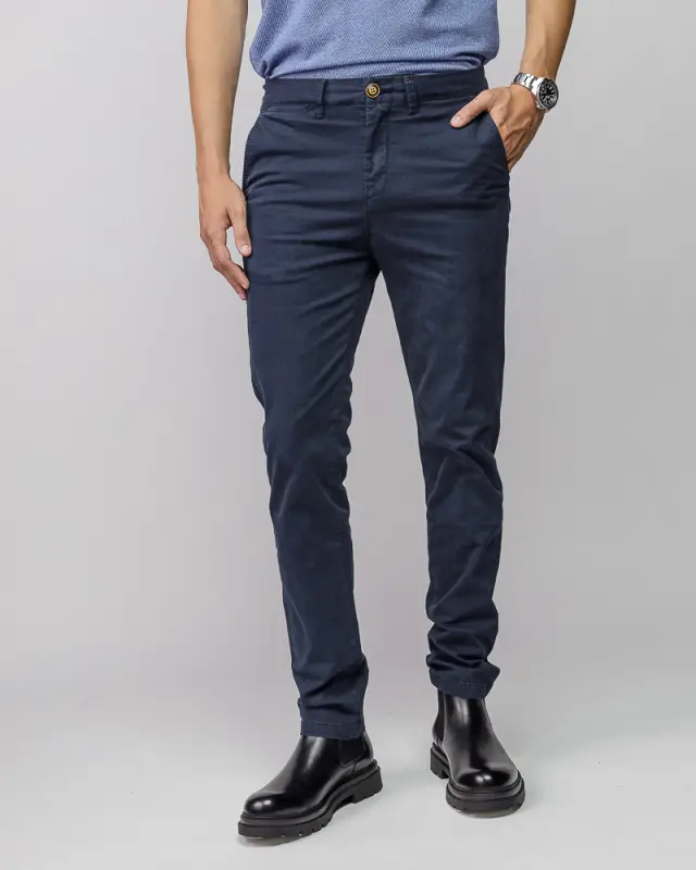 Devergo Ανδρικό Chinos Παντελόνι 1001 – Navy Blue - 33