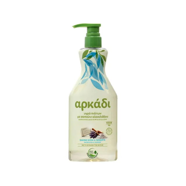 Αρκάδι Υγρό Πιάτων Baking Soda & Λεβάντα Αντλία (550ml)