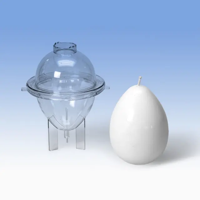 Διαιρούμενο Καλούπι Κεριού - Αυγό Ø70x96mm (52561)